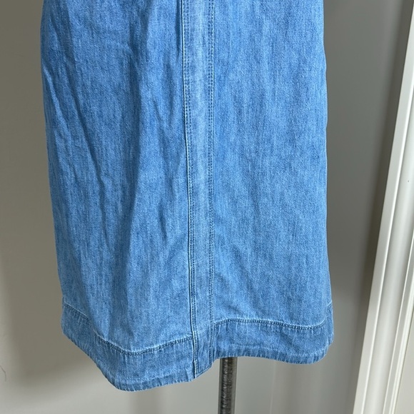 Vineyard Vines Dress Margo Chambray Shirtdress Denim Blue Short Sleeve Sz XS - Picture 3 of 14